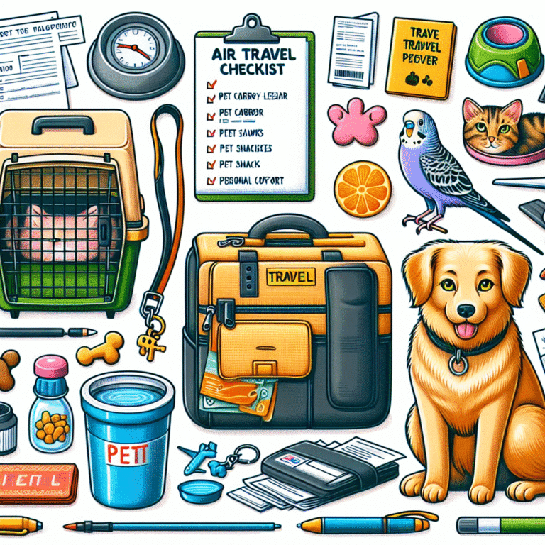 essential air travel checklist for pets