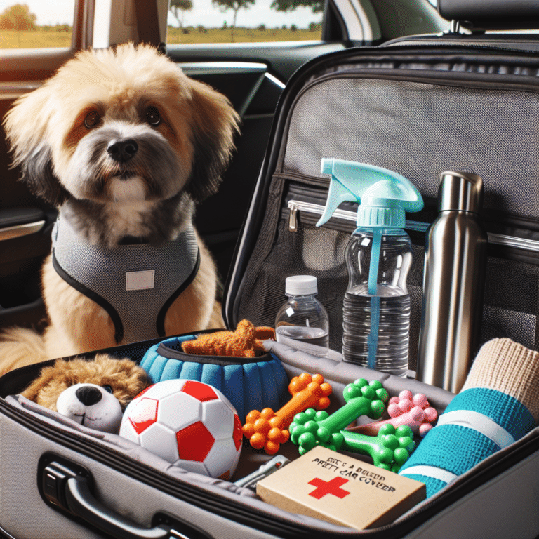 pack these travel essentials for your pet on car trips